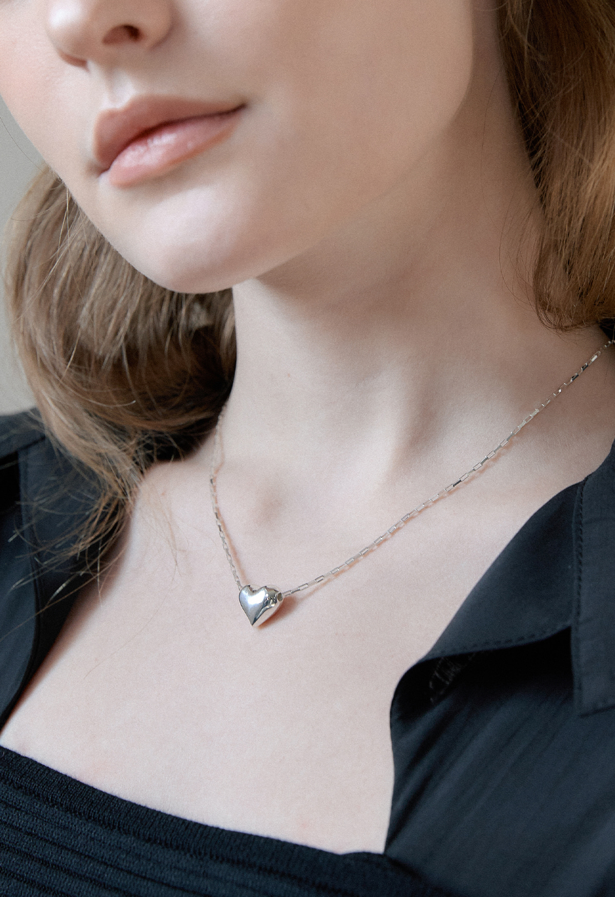 Silver Petit Heart Necklace